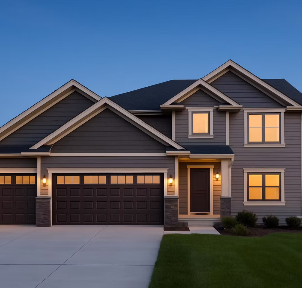 Montgomery split-level home exterior with attached garage